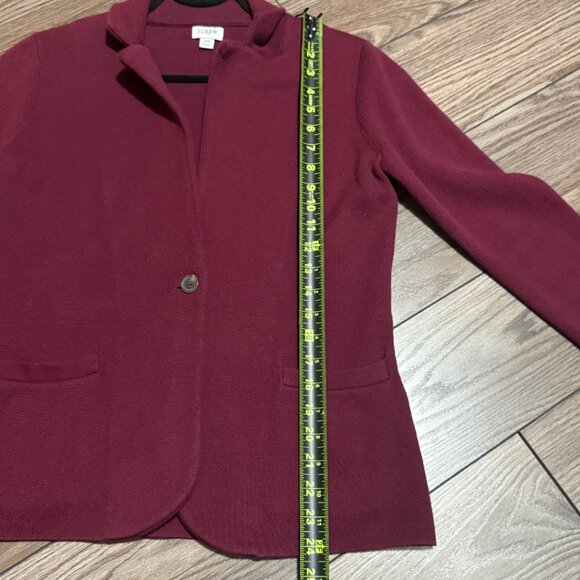 J.Crew Cotton Preppy Schoolboy Sweater Blazer – Size XS Burgundy Red - Picture 5 of 7